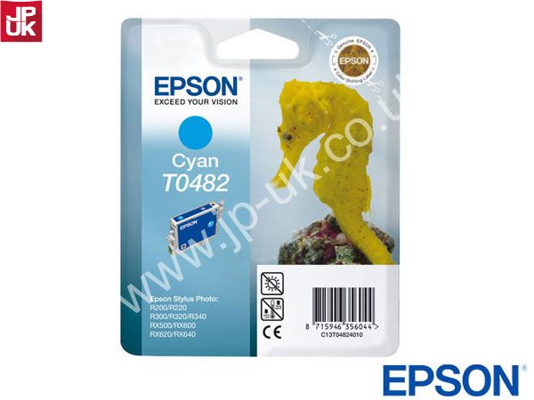 Genuine Epson T04824010 / T0482 Cyan Ink Cartridge to fit Inkjet Epson Printer